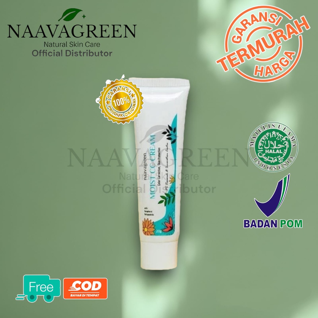 NAAVAGREEN Moist CC Cream /CC Cream Foundation Naavagreen/  Menutupi noda hitam