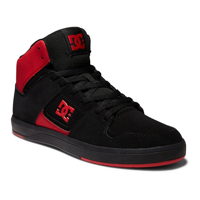DC Shoes Men DC Shoes Cure Hi Top Shoes Black/Black/Red ADYS400072