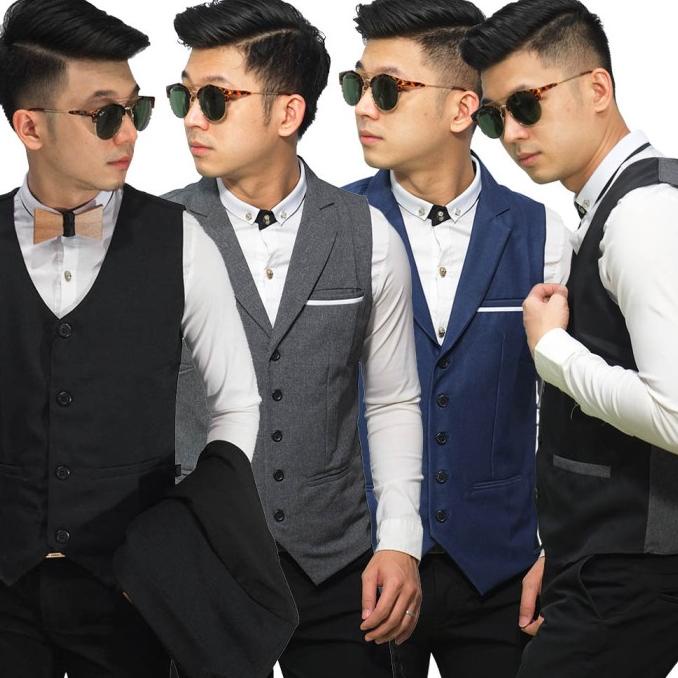 Vest Formal-Waistcoat Rompi Dalaman Jas Pria/Groomsmen Wedding Tuxedo