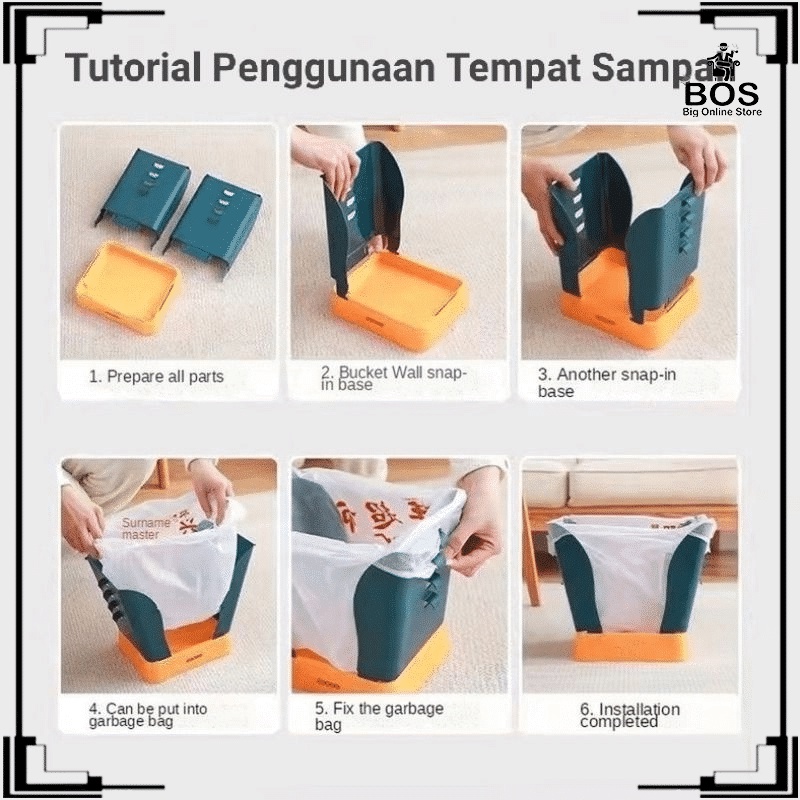 BOS TEMPAT SAMPAH MAGIC LIPAT / TONG SAMPAH LIPAT MULTIFUNGSI FLEXIBLE