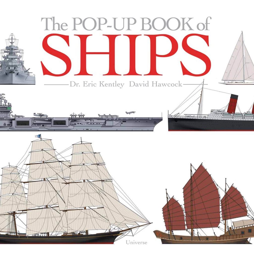 The Pop-Up Book of Ships by David Hawcock & Eric Kentley (Hardcover) - import book - buku import bud