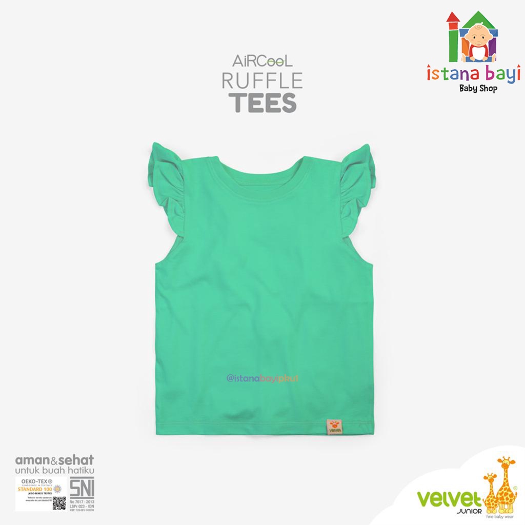 Velvet Junior Kaos Anak Perempuan - Ruffle Tees / Velvet baju anak Ruffle TSHIRT