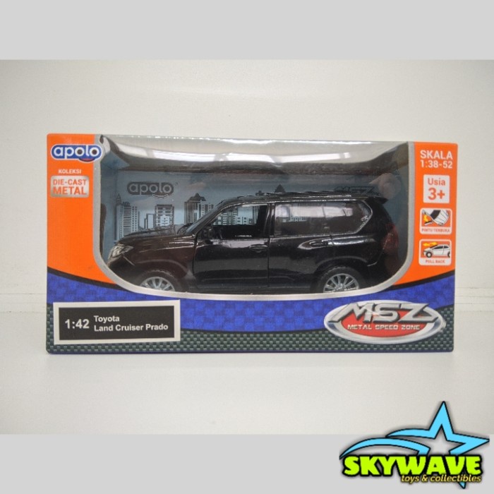 DIECAST APOLO MSZ - TOYOTA LAND CRUISHER PRADO HITAM TERMURAH