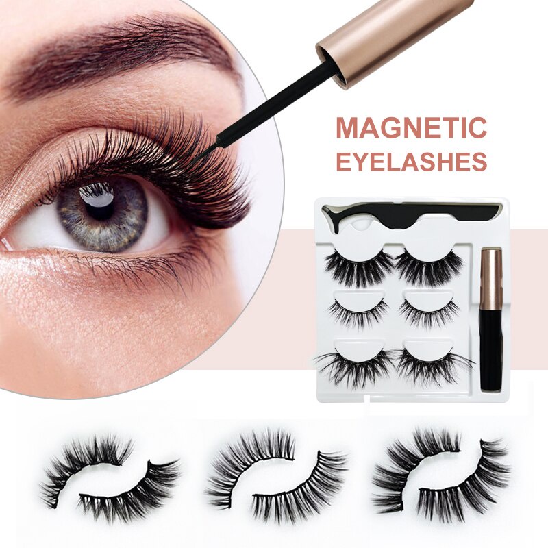 Bulu Mata Magnet 1 Set 3 Pcs / Eyelash Magnetic Eyeliner Premium