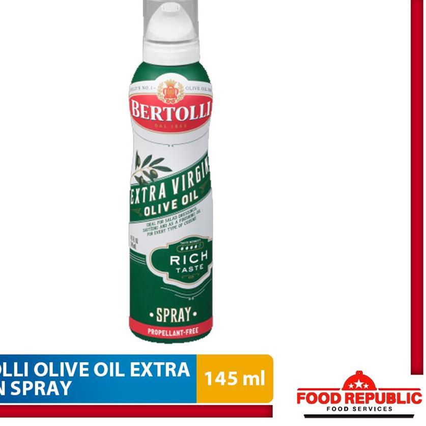 

✳ BERTOLLI EXTRA VIRGIN OLIVE OIL SPRAY 145 ML - MINYAK ZAITUN HALAL ✾