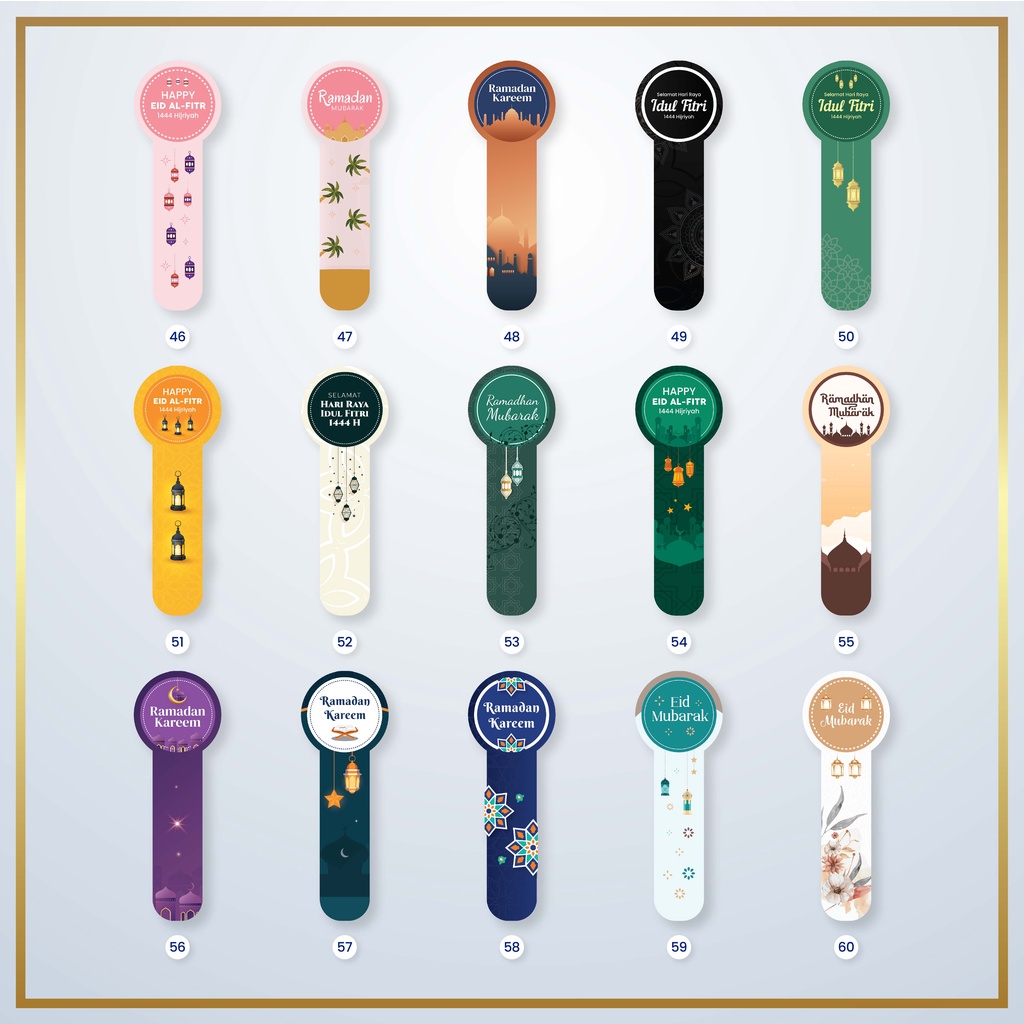 Cetak Stiker Segel Toples Edisi Puasa Bulan Ramadan Lebaran Idul Fitri - Sticker Kemasan Makanan Minuman Toples - Ramadhan Idul Fitri 2023