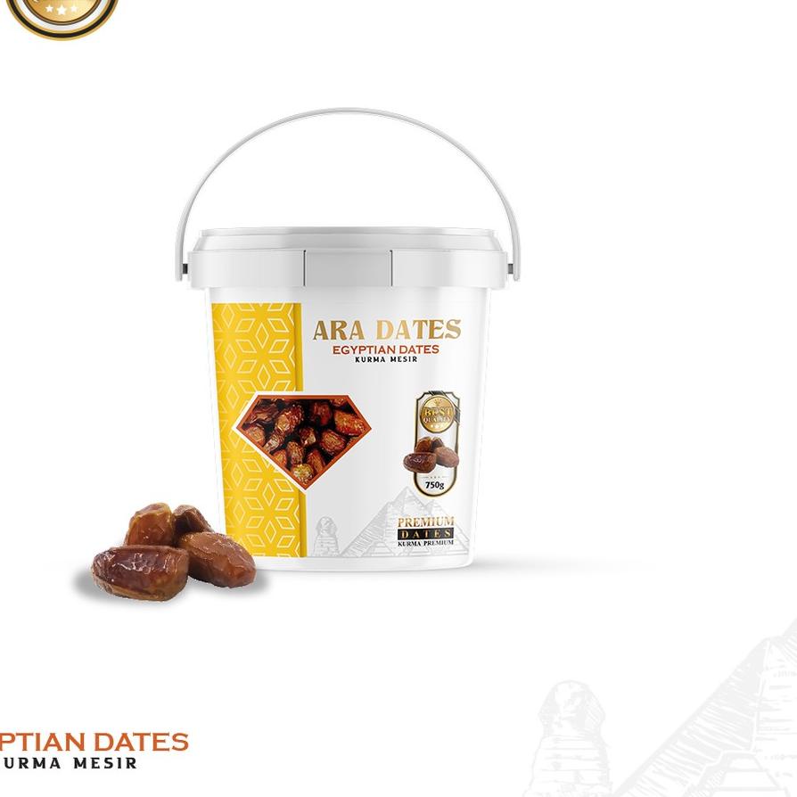 

♙ Kurma Mesir 750gr KEMTAN Kemasan Ember Higienis ☏