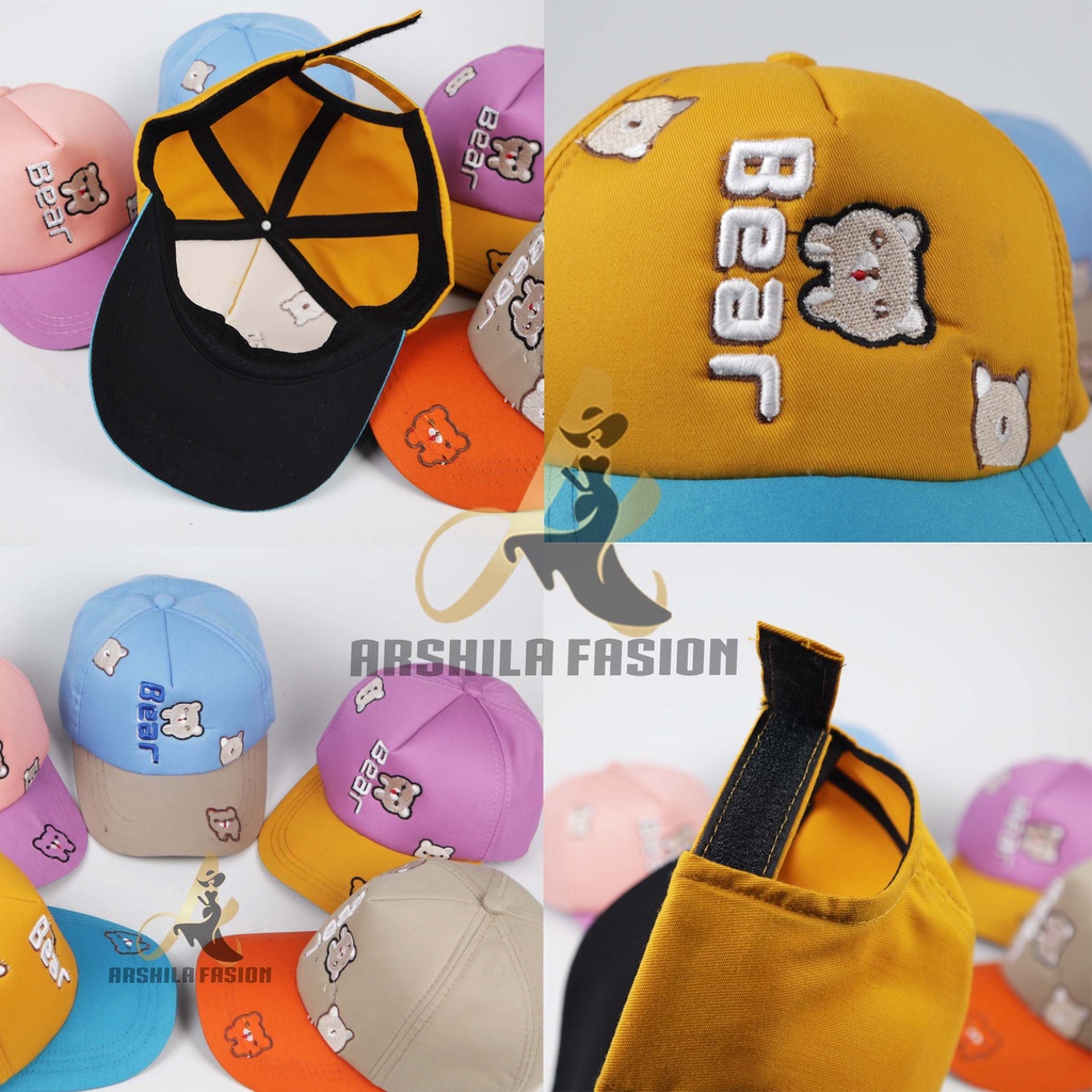 TOPI BASEBALL ANAK LAKI LAKI PEREMPUAN BORDIR BEAR BEAR005