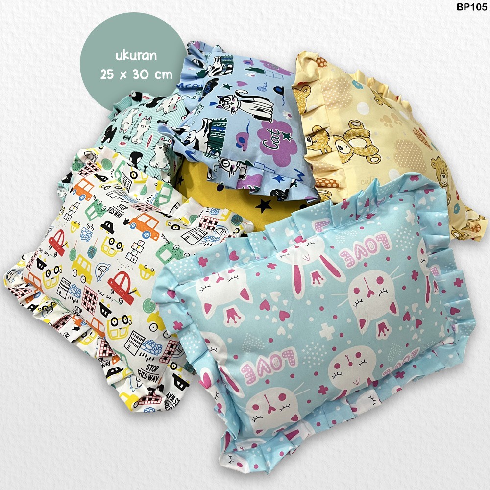 BANTAL HOSANA ANAK MOTIF GIRL DAN BOY  (SARUNG BANTAL BISA DI LEPAS) 25 X 30 CM