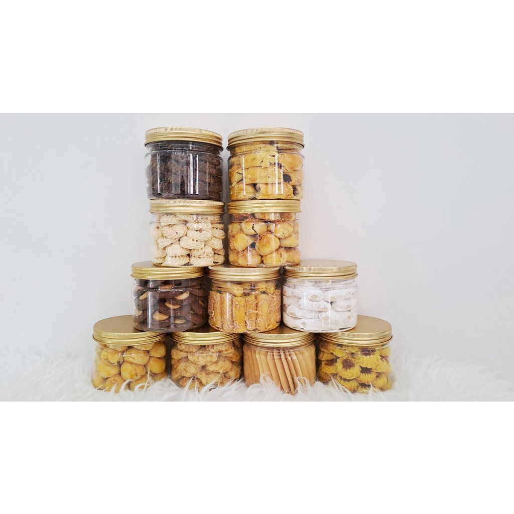 

Kue kering Nastar / Keju / Putri salju / Coklat mede / Sagu keju 400ml