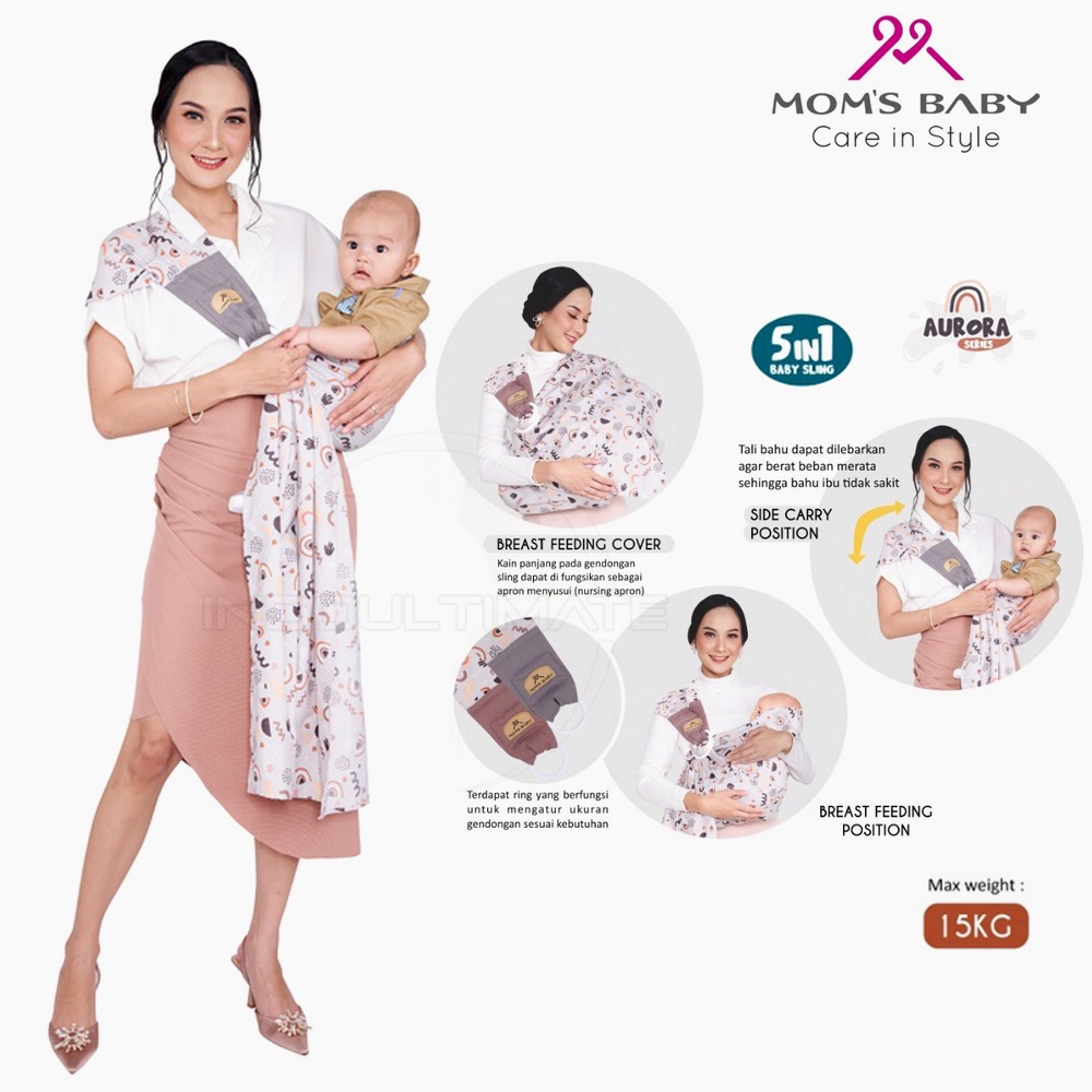 5in1 Way Gendongan Samping Multifungsi Model Terbaru 2023 BY-166 Gendongan Multifungsi MOMS BABY Gendongan Bayi Instan Anti Pegal