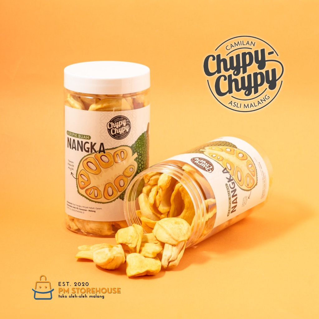 Chypy Keripik Buah Kualitas Premium | Keripik Kripik Nangka Kemasan Toples | Oleh Oleh Camilan Khas Malang