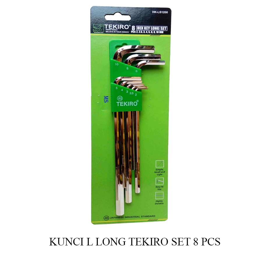 Kunci L Long segi 6 dan Bunga set TEKIRO ( 3 VARIASI ) BAGUS.