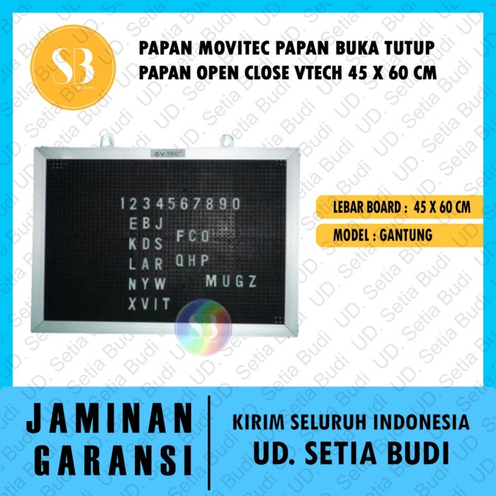 

Terlaris Kh537 Papan Movec Papan Buka Tutup Papan Open Close 45 X 60 Cm