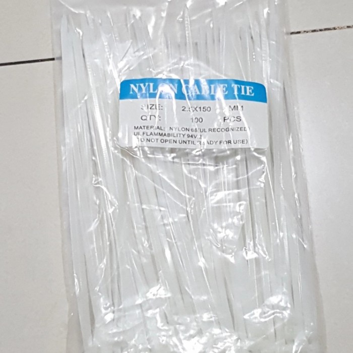 

}}}}}}] cable ties 150 putih (isi 100pc)