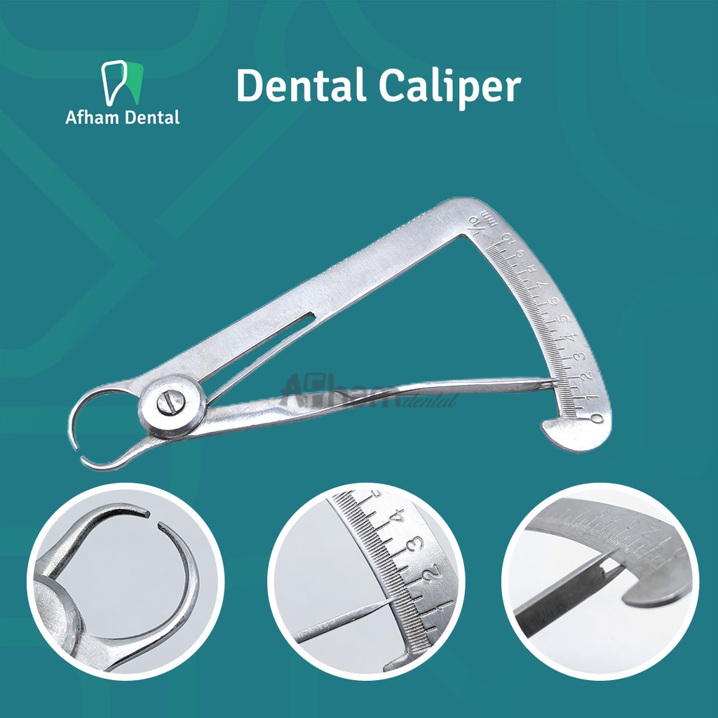 Dental Caliper Jangka Sorong / pengukur ketebalan veneer crown gigi / pengukur tebal logam crown gigi /