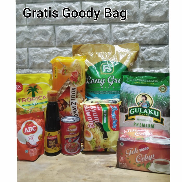 

Paket Sembako Hemat Dengan Beras 25 Kg 043