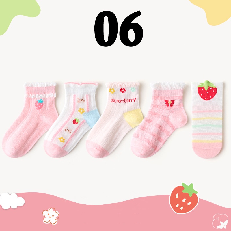 PROMO 12.12 PUNCAK Okaybaby B264 Kaos Kaki Anak Perempuan (Harga Tercantum Itu Per 1 Pasang) Motif Terbaru Karakte Lucu 1-9 Tahun