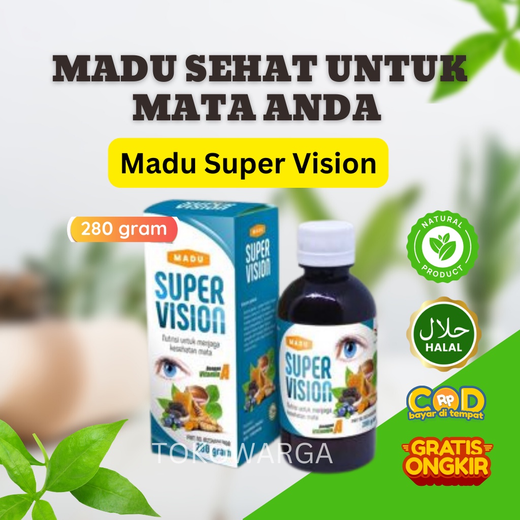

Madu Super Vision Nutrisi Untuk Menjaga Kesehatan Mata - Mengobati mata minus , katarak , syaraf mata 200ml