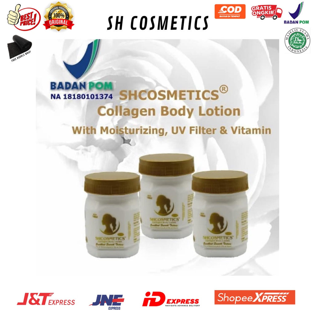 SHCOSMETICS Bibit Collagen Pemutih Badan 115 ML HALAL BPOM Mencegah Penuaan Dini & Menjaga Elastisit