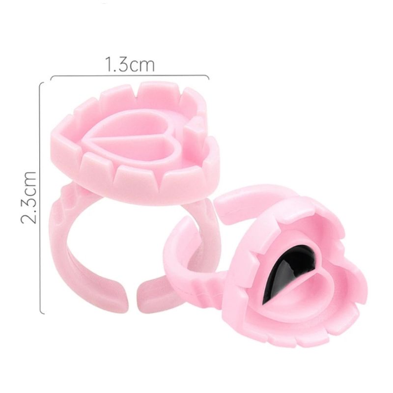Cup Ring for Russian Heart Eyelash Extension (MINIMAL 15PCS Pembelian Single) Glue Ring Volume Cabang Tempat Lem Cincin