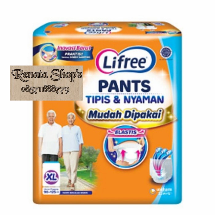 Terlaris Lifree Pants Tipis Nyaman /Lifefree Pants / Popok Celana Dewasa M/L/Xl