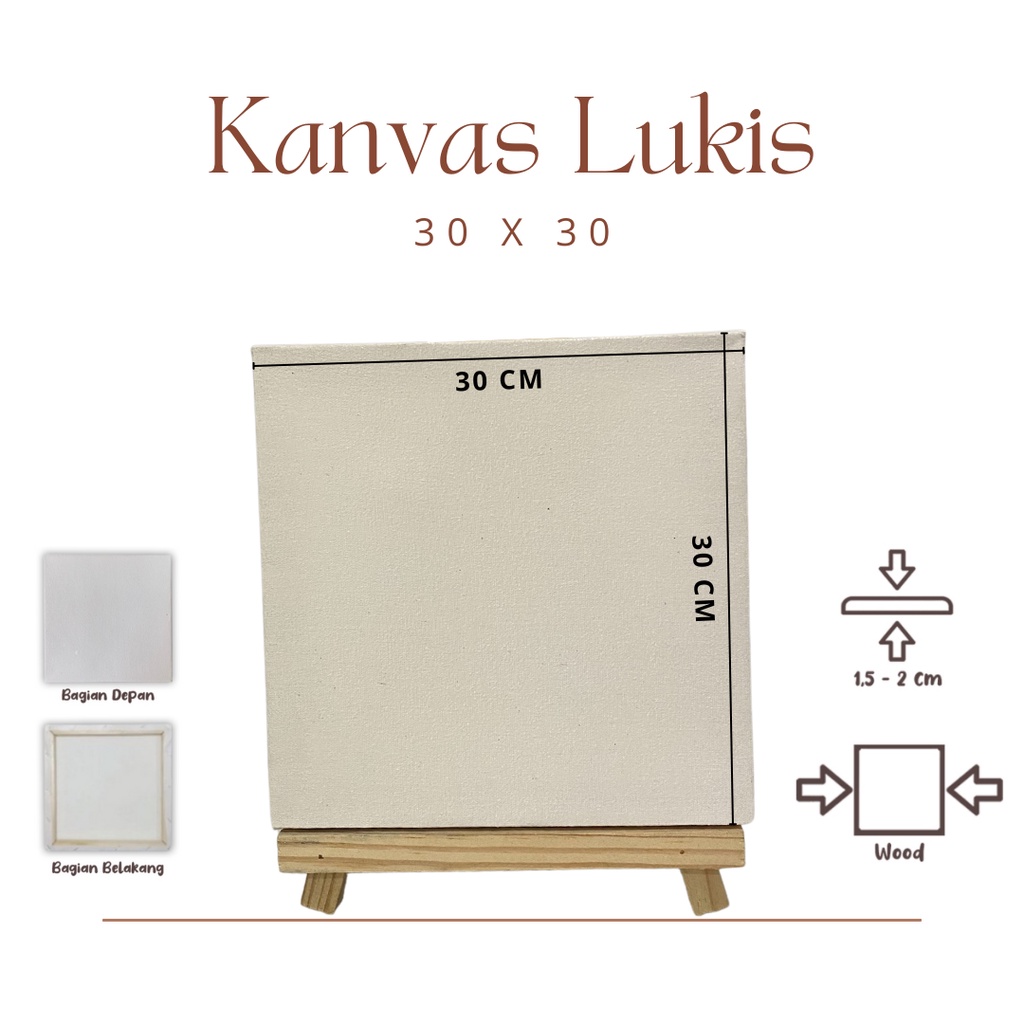 

Kanvas Lukis 30x30 Premium I Include Frame I Kanvas Polos [ 30 x 30 cm]