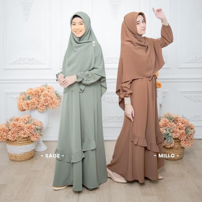 Gamis polos Malika hijab hayuri(gamis only)