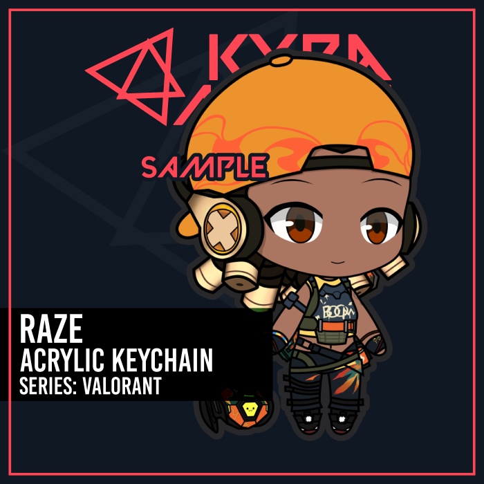 Keychain Valorant Raze FPS Game
 | KyraMerch Anime Fanmerch Dealer