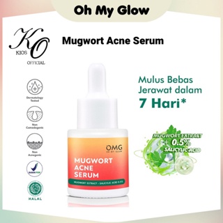 OMG Oh My Glow Peach Glowing Serum &amp; Mugwort Acne Serum 20ml / Serum Wajah