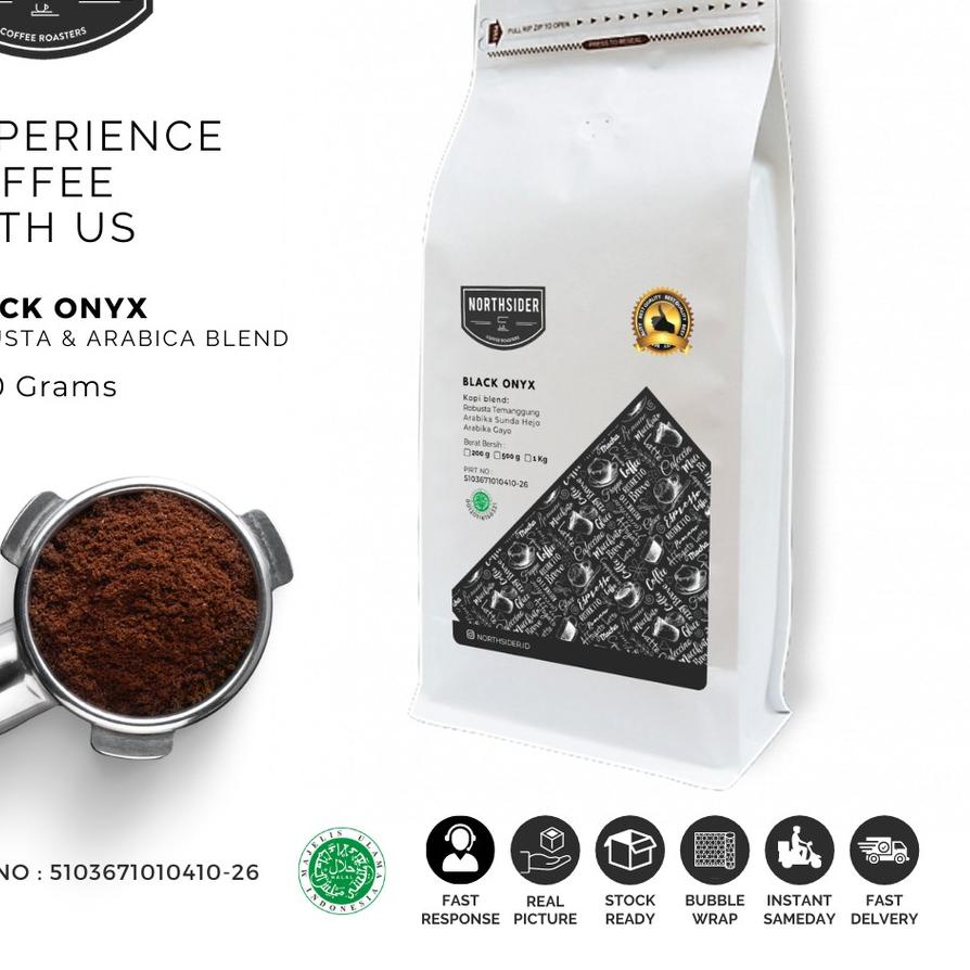 

➻ BIJI KOPI SUSU BLACK ONYX BLEND - 1KG NORTHSIDER COFFEE ✦