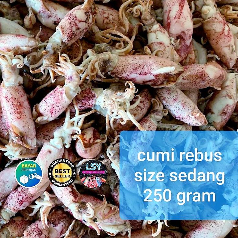 

(COD )NEW_PRODUCT ikan asin cumi rebus / sotong rebus size sedang 250gram