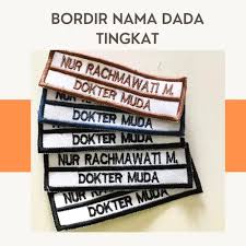 Papan nama logo bordir Papan nama emblem nama emblem bordir