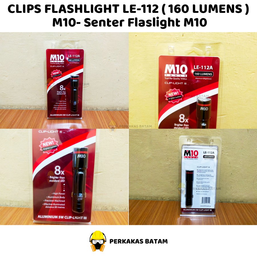 CLIPS FLASHLIGHT LE-112 M10- Senter Flaslight M10