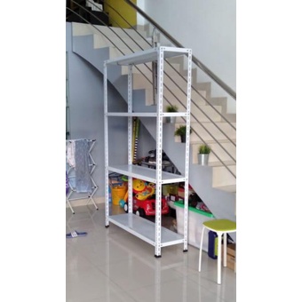 RAK BESI SIKU LUBANG UK 30X100X200 CM (4 SUSUN)