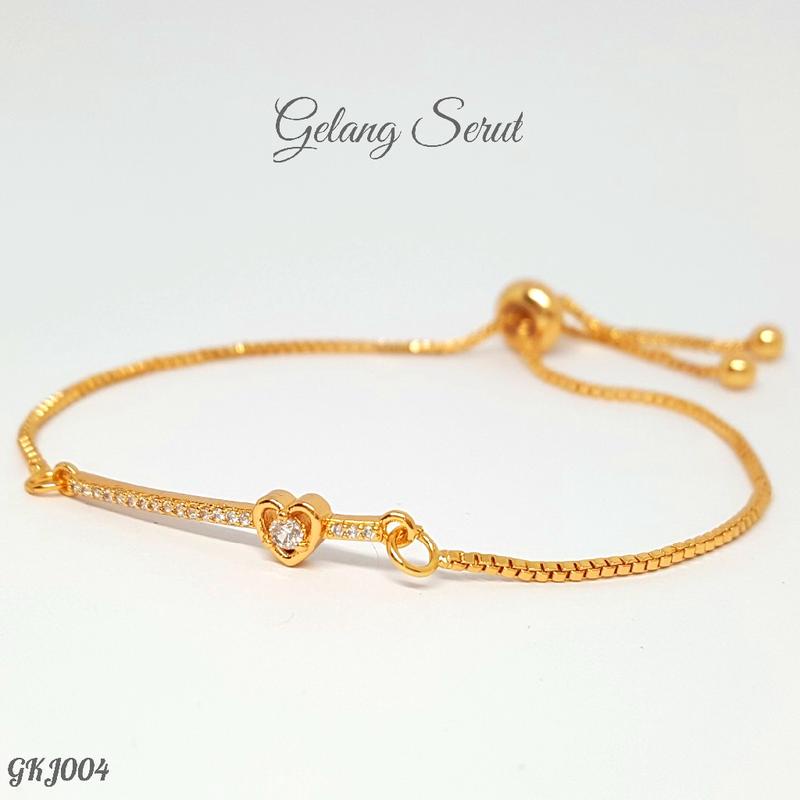 PGX Gelang Serut Xuping Aksesoris Wanita Fashion Korea Perhiasan Lapis Emas - R259