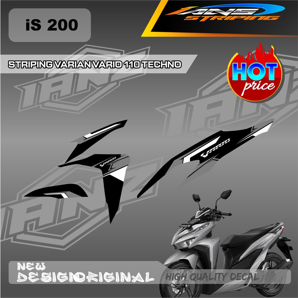 TERBARU STIKER STRIPING MOTOR HONDA VARIO TECHNO 110 VARIASI DESAIN WARNA / STIKER DECAL HONDA VARIO110 / DECAL KERETA HONDA VARIO TECHNO IS200