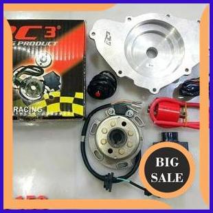 suku cadang magnet racing pengapian YZ merk RC3 satria FU150 komplit berikut CDI  koil dan plenes da