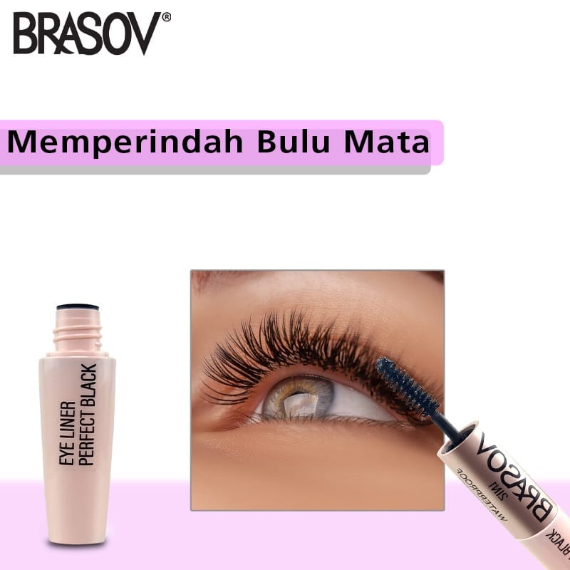 ❤ PAMELA ❤ BRASOV Volume Mascara dan Eyeliner 2 in 1 MakeUp Waterproof BPOM XX-CT Black