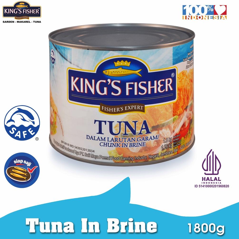 

1.1 SALE King's Fisher Tuna dalam Air Garam Tuna in Brine Daging Tuna Makanan Kaleng 1800 gr