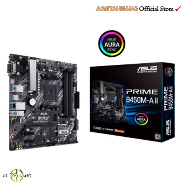 Asus PRIME B450M-A II (AM4, AMD Promontory B450, DDR4, USB3.2, SATA3)