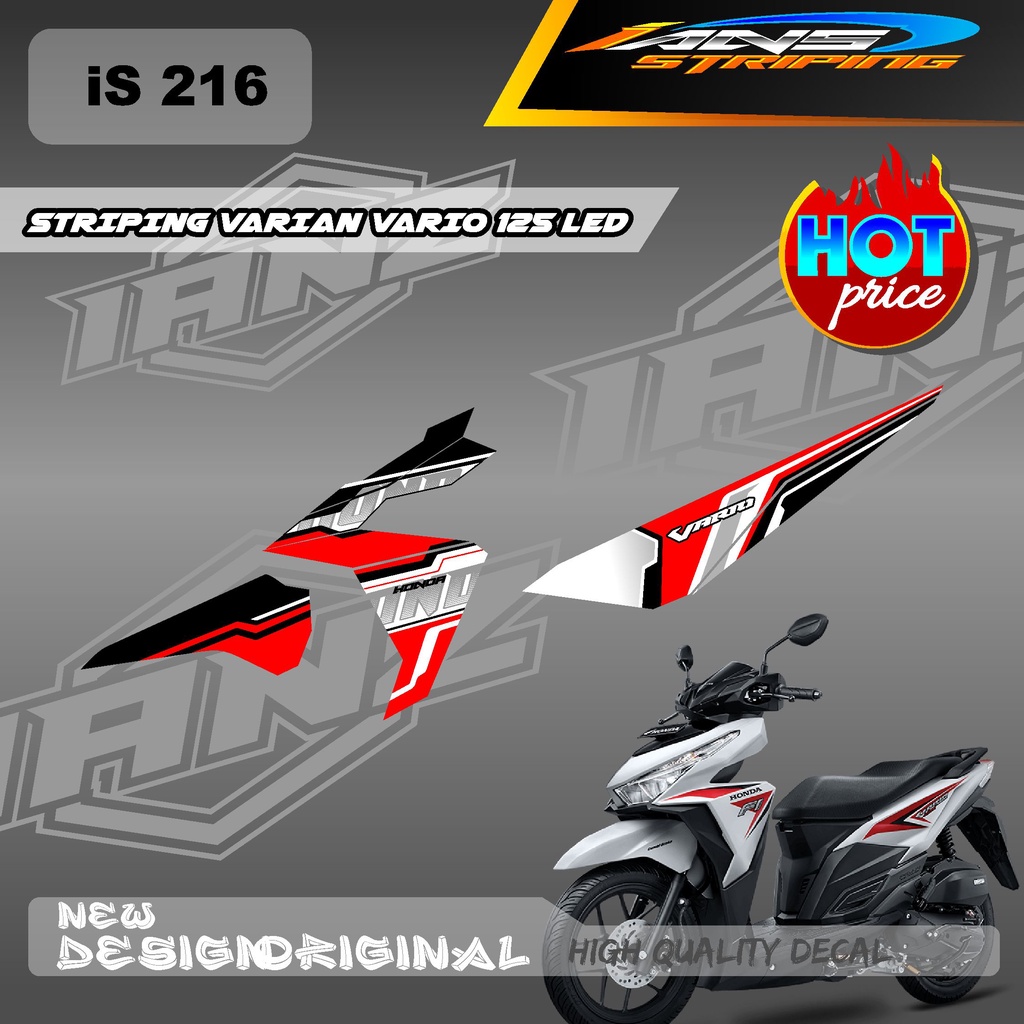 NEW STRIPING SEMI FULL HONDA VARIO 125 LED / STIKER CUSTOM VARIAN WARNA / DECAL STIKER KERETA HONDA VARIO 125 LED IS216