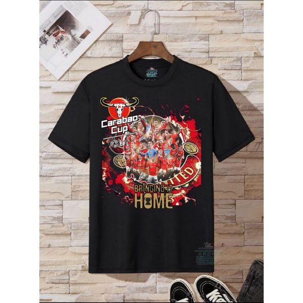 GLORY GLORY MANCHESTER UNITED KAOS MANCHESTER UNITED JUARA CARABAO CUP 2023 SOFT COTTON