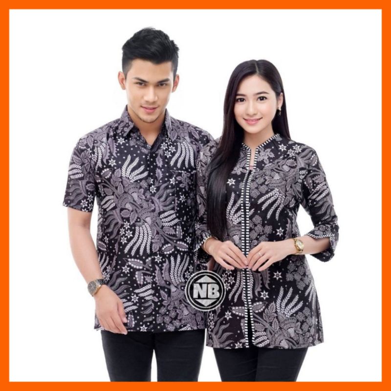 COUPLE BATIK NEW HEM BLUS BLOUSE TRENDING INTERNATIONAL COUPLE SERAGAM TERLARIS