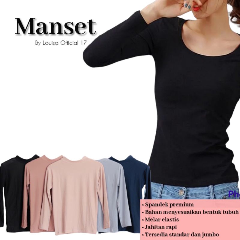 Kaos Inner Manset Baju Atasan Panjang Spandek Premium Tebal