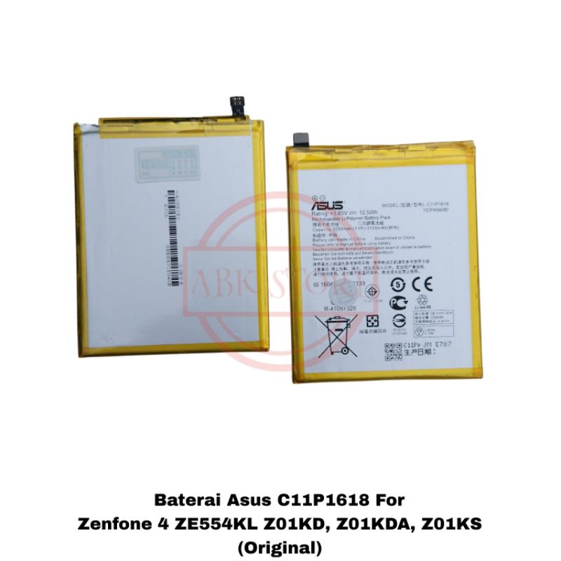 BATRE BATERAI ASUS C11P1618 ZENFONE 5Q ZC600KL / ZENFONE 4 ZE554KL BATTERY ORIGINAL