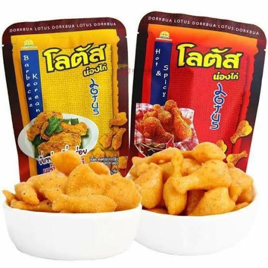 Dorkbua Lotus Snack Paha Ayam Thailand Cemilan HALAL!! Snack Import