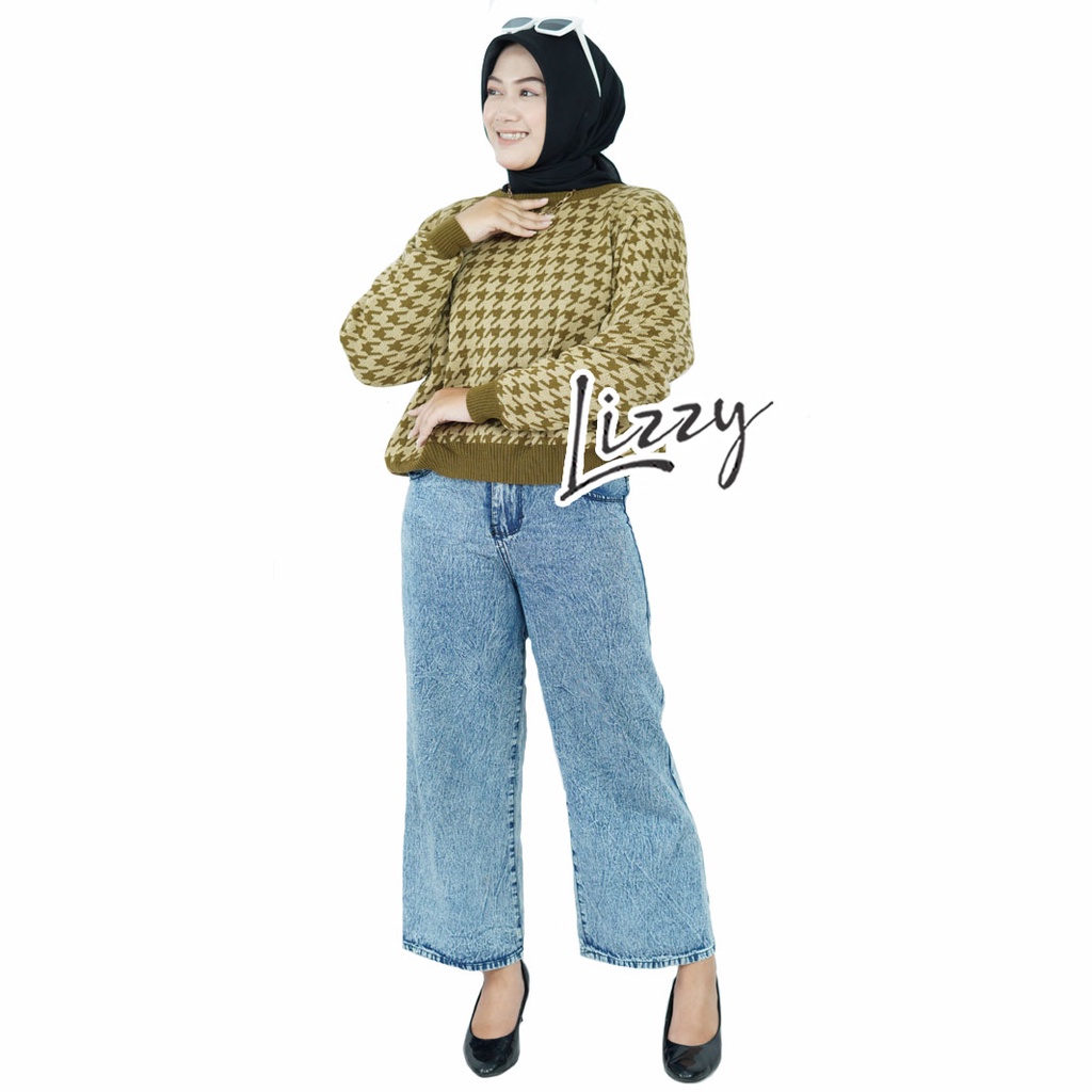 Lizzy - SWEATER HOUNDSTOOTH PREMIUM
