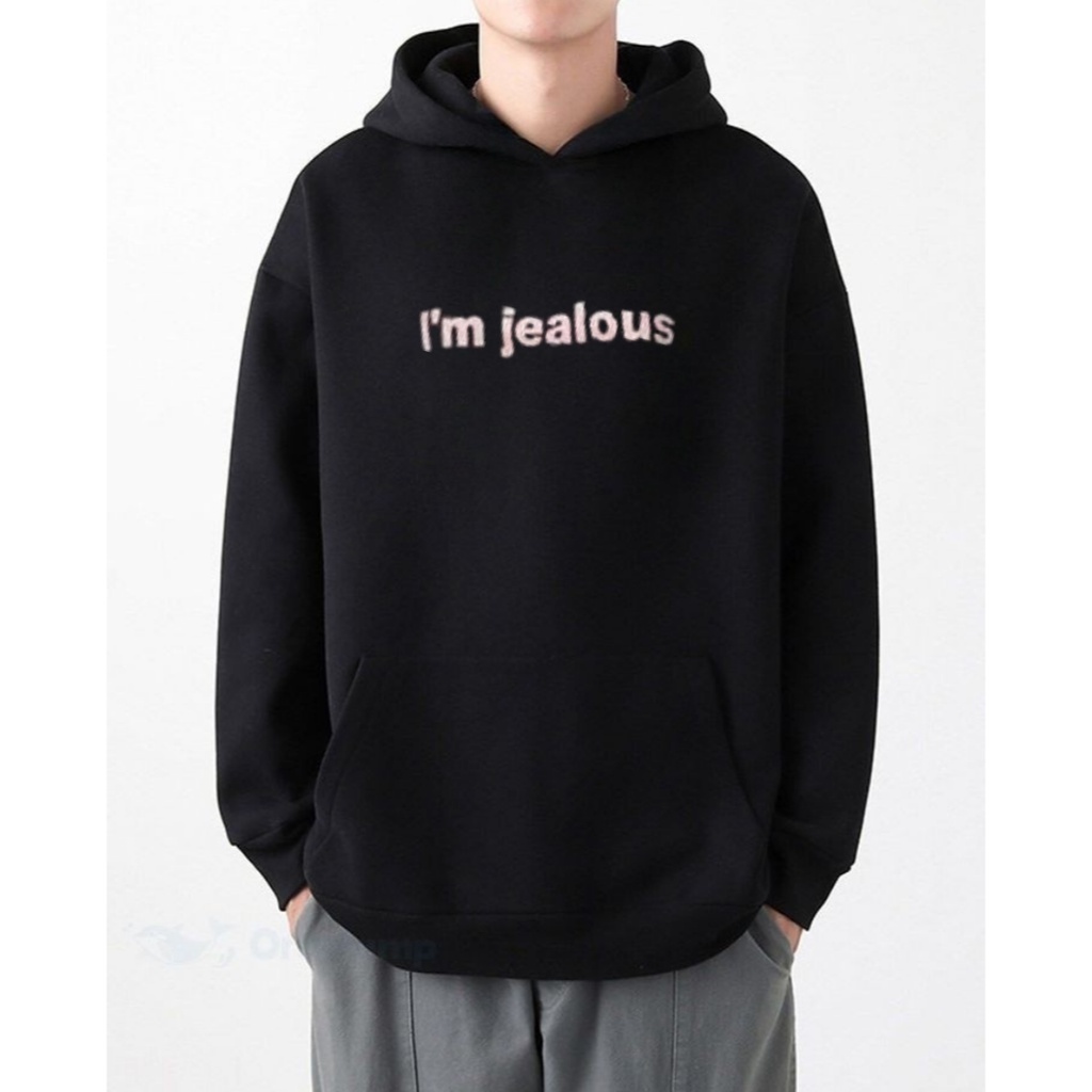 SWEATER HOODIE PRIA WANITA IM JEALOUS JACKET JUMPER SWITER ALA KOREAN OUTFIT SIMPLE KASUAL