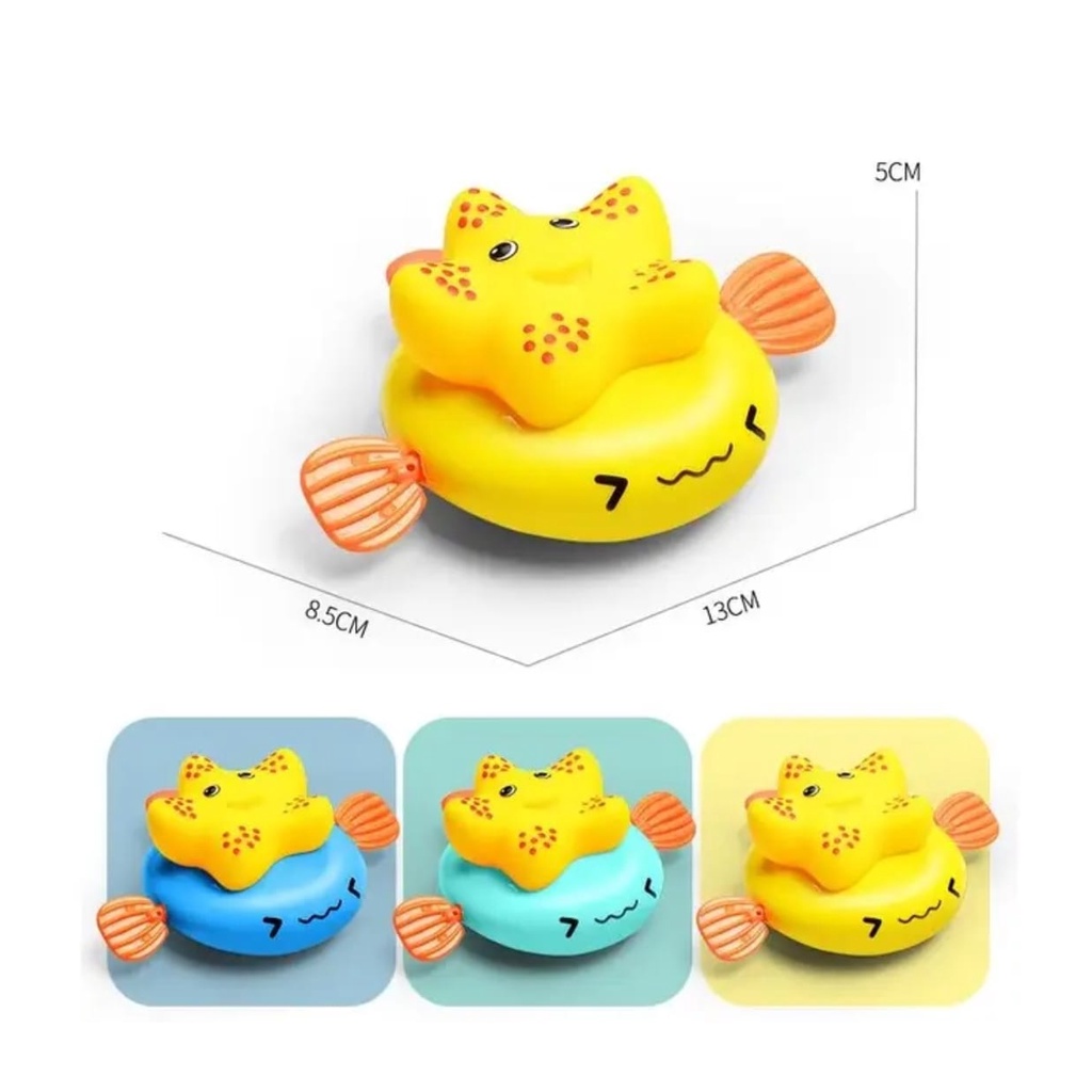 MAINAN MANDI ANAK BENTUK BEBEK KATAK STARFISH BERENANG LUCU / BABY BATH TOYS / MAINAN AIR ANAK